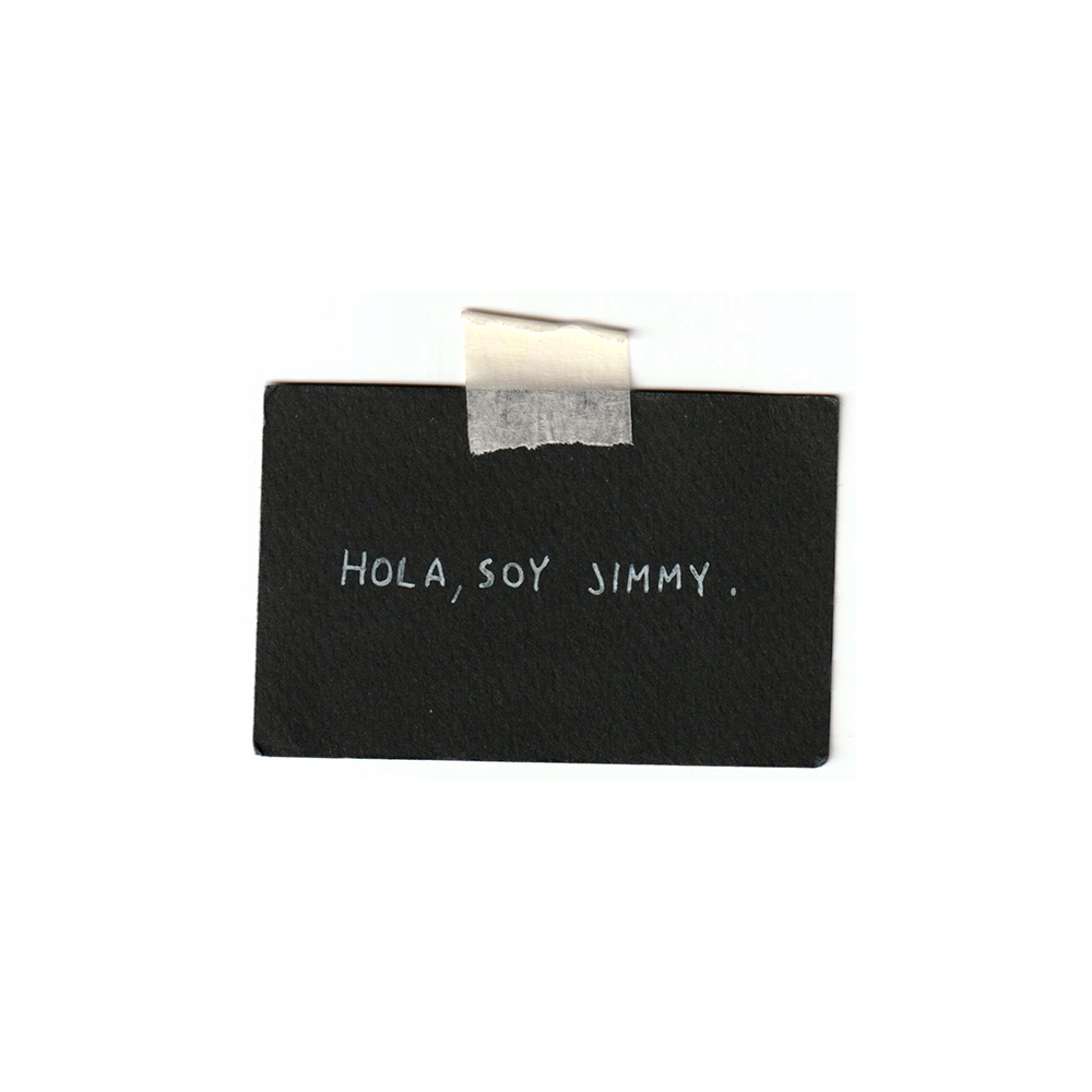 Tarjeta "Hola, soy Jimmy"